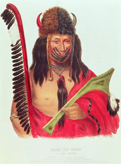 Kish-ke-kosh, a Fox Brave, 1838-44 by American School